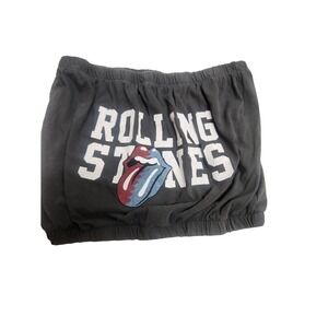 Rolling Stones‎ Band Graphic Tube Top Gray Women's Size S